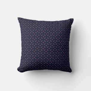 elegant geometrical deep blue cushion