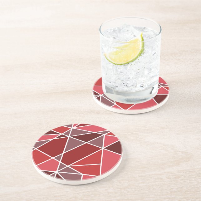 Elegant Geometrical Wedding Coaster (Side)