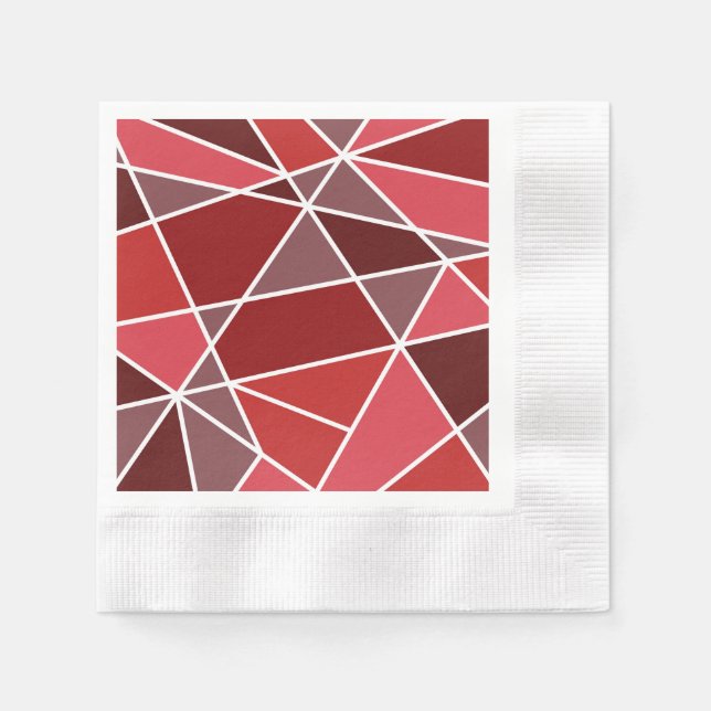 Elegant Geometrical Wedding Napkin (Front)