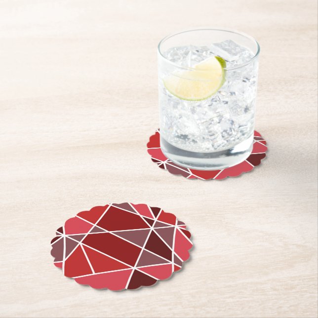 Elegant Geometrical Wedding Paper Coaster (Insitu)