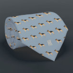 Elegant German Shepherd Pattern Monogrammed Blue Tie<br><div class="desc">Add a touch of sophistication and personality to your formal wear with our Elegant German Shepherd Pattern Tie. This exquisite accessory is perfect for dog lovers and fashion enthusiasts alike. Featuring a seamless pattern of beautifully detailed German Shepherd illustrations set against a classic background, this tie combines elegance with a...</div>
