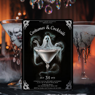 Elegant Ghost Martini Halloween Party