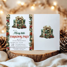 Elegant Gift Box Christmas Party Invitation       
