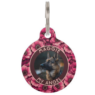 Elegant Gift For Pet Owner Anemones Floral Tag