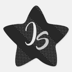 Elegant Gift with Personalize Silver Monogram Star Sticker