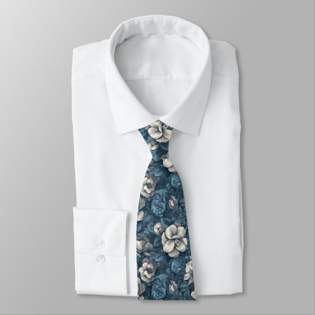 Elegant Gifts For Father Gardenias Tie (Tied)