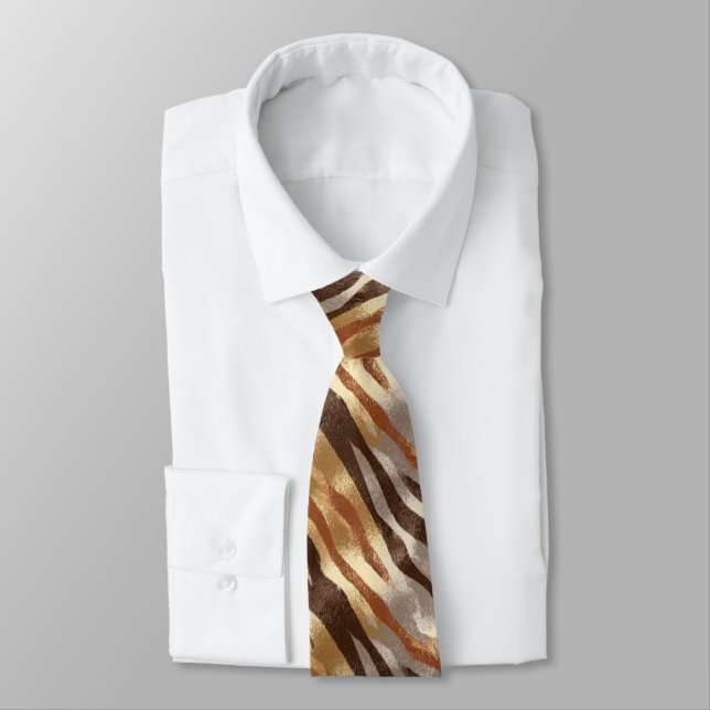 Elegant Gifts For Him Animal Print Tie (Tied)