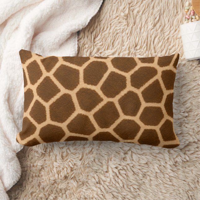 Elegant Giraffe Pattern Premium Quality Stylish Lumbar Cushion (Blanket)
