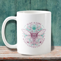 Elegant Girl Who Loves Cicadas Line Art Quotation 