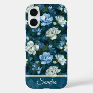 Elegant Girlfriend Gift Gardenias Custom iPhone 16 Case