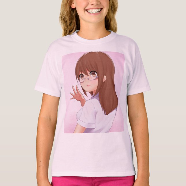  Elegant Girls' Basic T-Shirt (Front)
