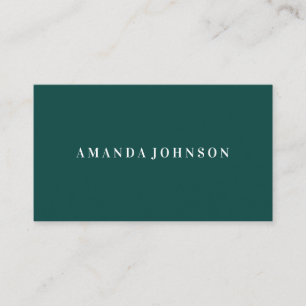Elegant Girly Day Spa and Salon dark green Business Card
