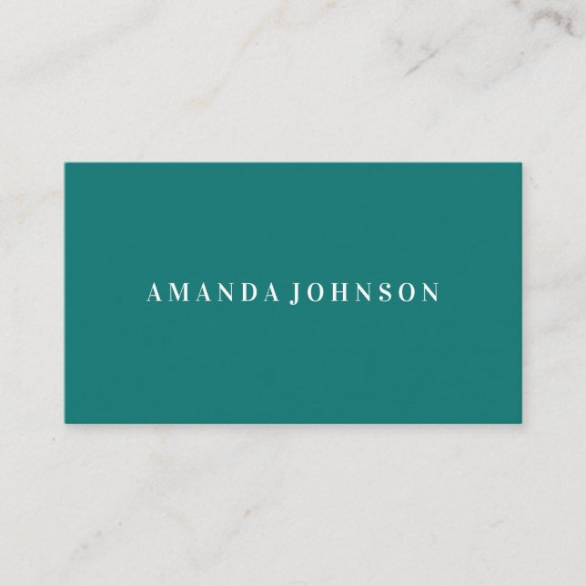 Elegant Girly Day Spa and Salon Emerald Green Business Card (Front)