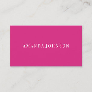 Elegant Girly Day Spa and Salon FUCHSIA PINK Business Card