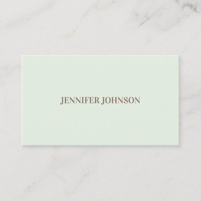 Elegant Girly Day Spa and Salon light green Busine Business Card (Front)