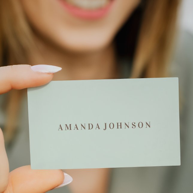 Elegant Girly Day Spa and Salon light green Business Card (Creator Uploaded)