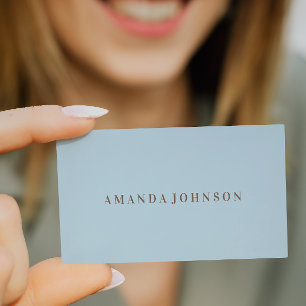 Elegant Girly Day Spa and Salon pale Blue Business Card