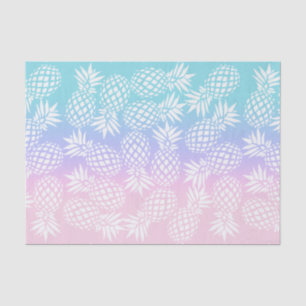 Elegant Girly Gradient Pineapple Pattern Colourful Tissue Paper