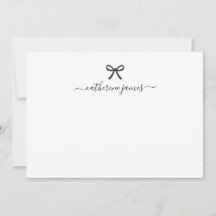 Elegant Girly Monogram Name Script Cute Ribbon Bow