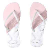 elegant girly rose gold glitter white marble pink