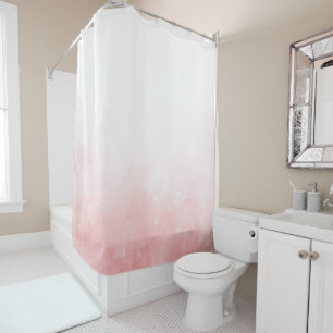 Elegant girly Rose ombre shower curtain