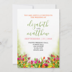 Elegant Girly Wedding Invitation Card