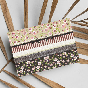 Elegant Girly White Lace And Pink Roses Postcard