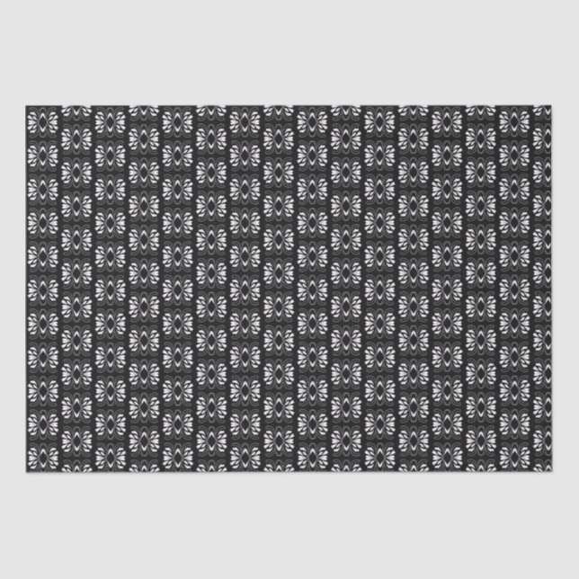 Elegant Glam Black and White Flair All Occasion Tissue Paper (Front)