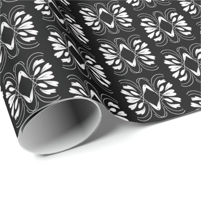 Elegant Glam Black and White Flair All Occasion Wrapping Paper (Roll Corner)