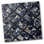 Elegant Glam Geometric Pattern Ceramic Tile<br><div class="desc">Elegant Glam Black White Crystal Geometric Pattern Ceramic Tile. This cute glamourous crystal print is perfect for the girly girl who likes shiny goods! How cute would this be in a glam bathroom, salon or makeup area. Whether you want to use this tile as a little coaster or trivet for...</div>
