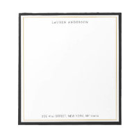 Elegant, Glam Gold & Black border Flat