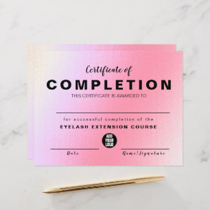 Elegant Glam Iradiscent Certificate of Completion