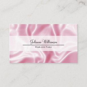 Elegant Glam Pink Satin Feminine Business Card