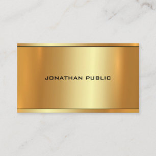Elegant Glamorous Gold Look Professional Modern Business Card