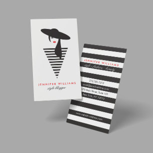 Elegant Glamour Mod Stylist, Boutique Business Card