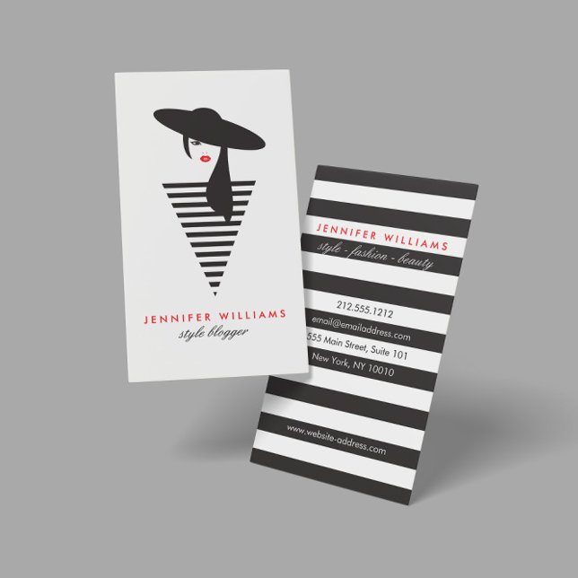 Elegant Glamour Mod Stylist, Boutique Business Card (Creator Uploaded)