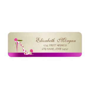Elegant Glamourous  Address Label-Heel Return Address Label