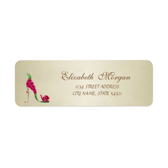 Elegant Glamourous Address Label-Heel Return Address Label