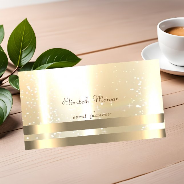 Elegant,Glamourous ,Chic ,Stripes ,Luminous Business Card (Creator Uploaded)