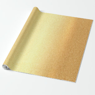 Elegant Glamourous Gift Supplies Gold Look Glossy Wrapping Paper