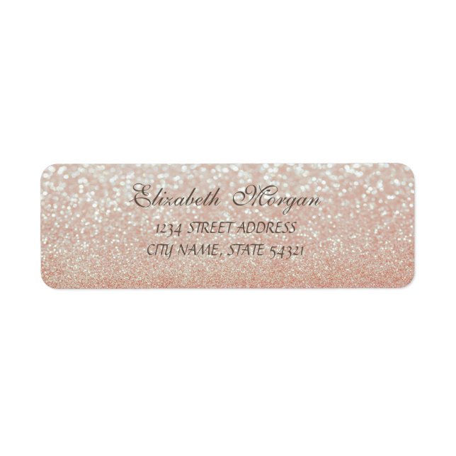 Elegant Glamourous  Glittery  Bokeh Address Label Return Address Label (Front)