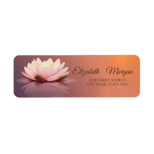 Elegant Glamourous  Lotus Address Label Return Address Label