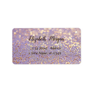 Elegant Glamourous Modern   Glittery,Bokeh Label