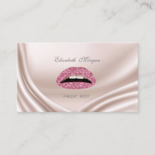 Elegant Glamourous Modern Glittery Lips Business Card