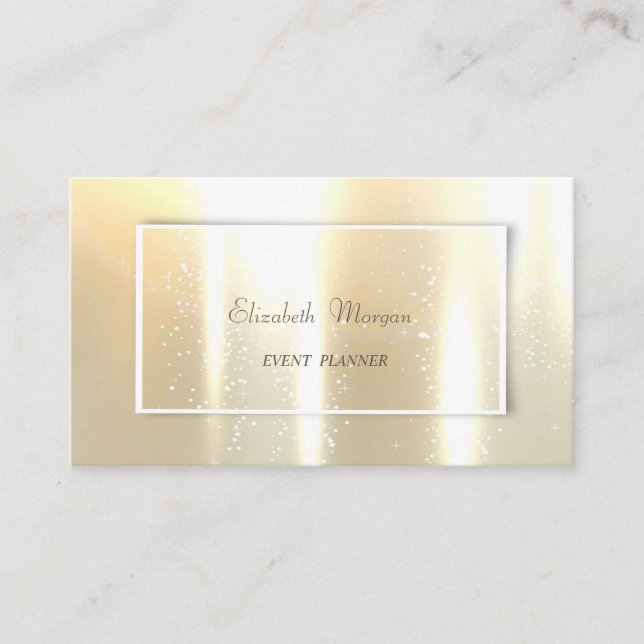 Elegant  Glamourous Shinny,   Faux Gold Business Card (Front)