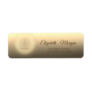 Elegant Glamourous  Stylish Lotus  Address Label Return Address Label