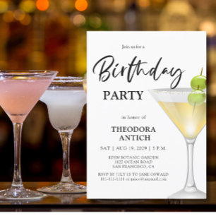 Elegant Glass Birthday Party Invitation
