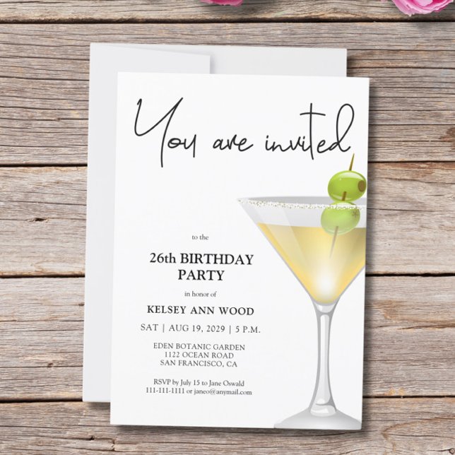 Elegant Glass Birthday Party Invitation (Creator Uploaded)
