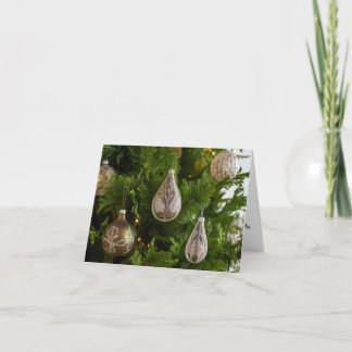 Elegant Glass Ornaments Holiday Card