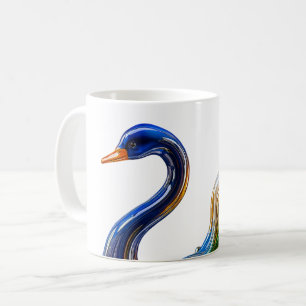 Elegant Glass Swan Coffee Mug
